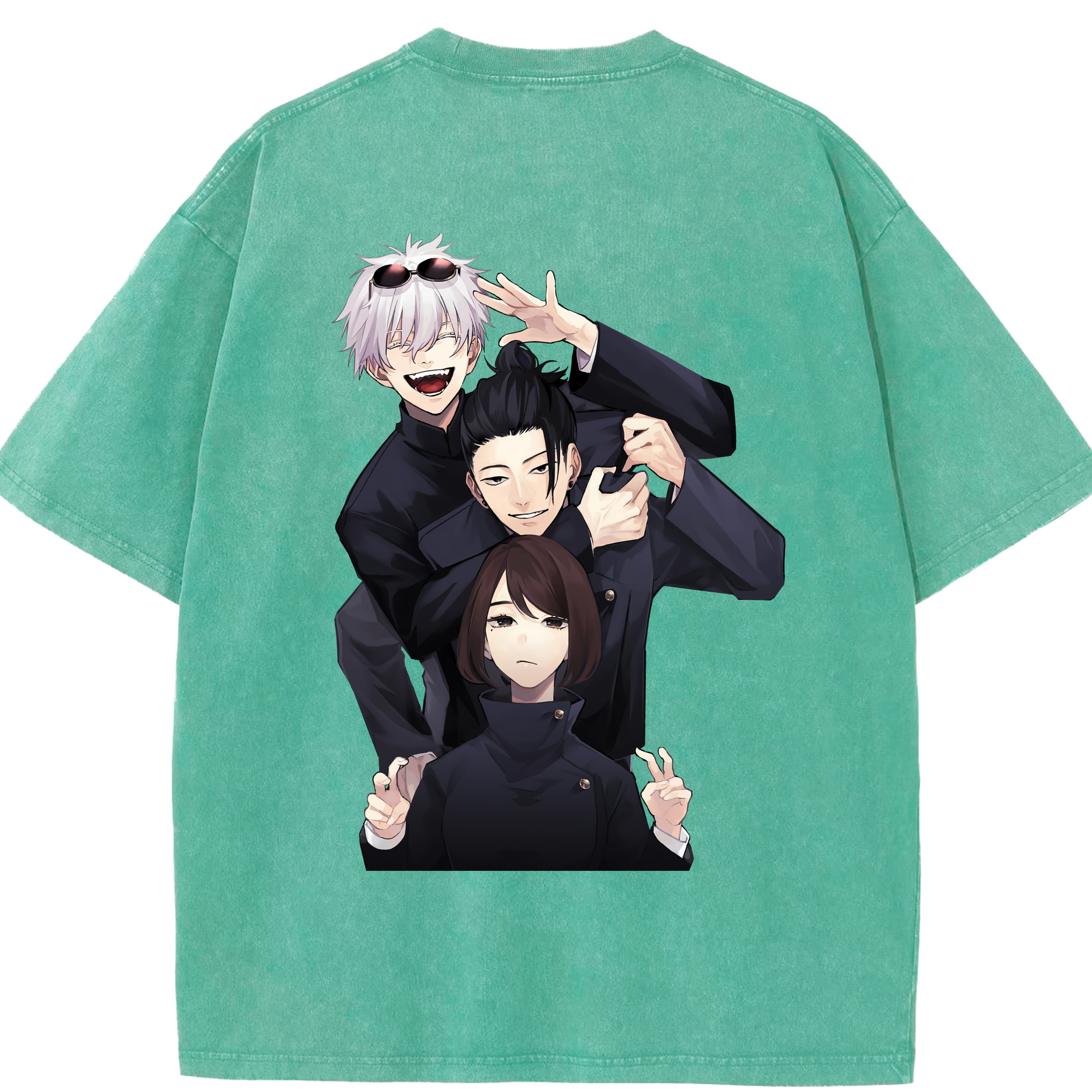 （画像用） 呪術廻戦 Jujutsu Kaisen 綿100% ヴィンテージ風 半袖Tシャツ（背面プリント）